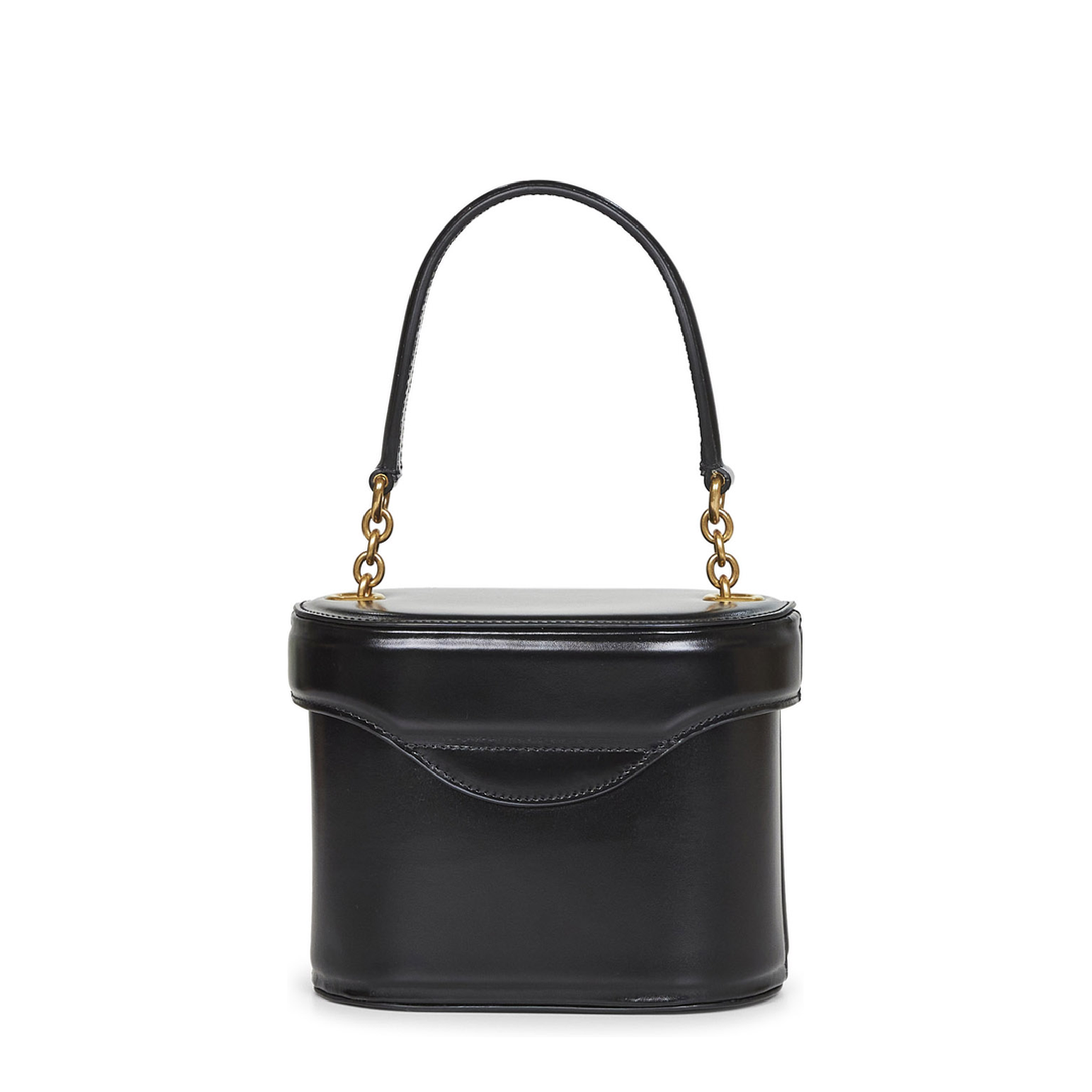 Black Leather Vanity Bag