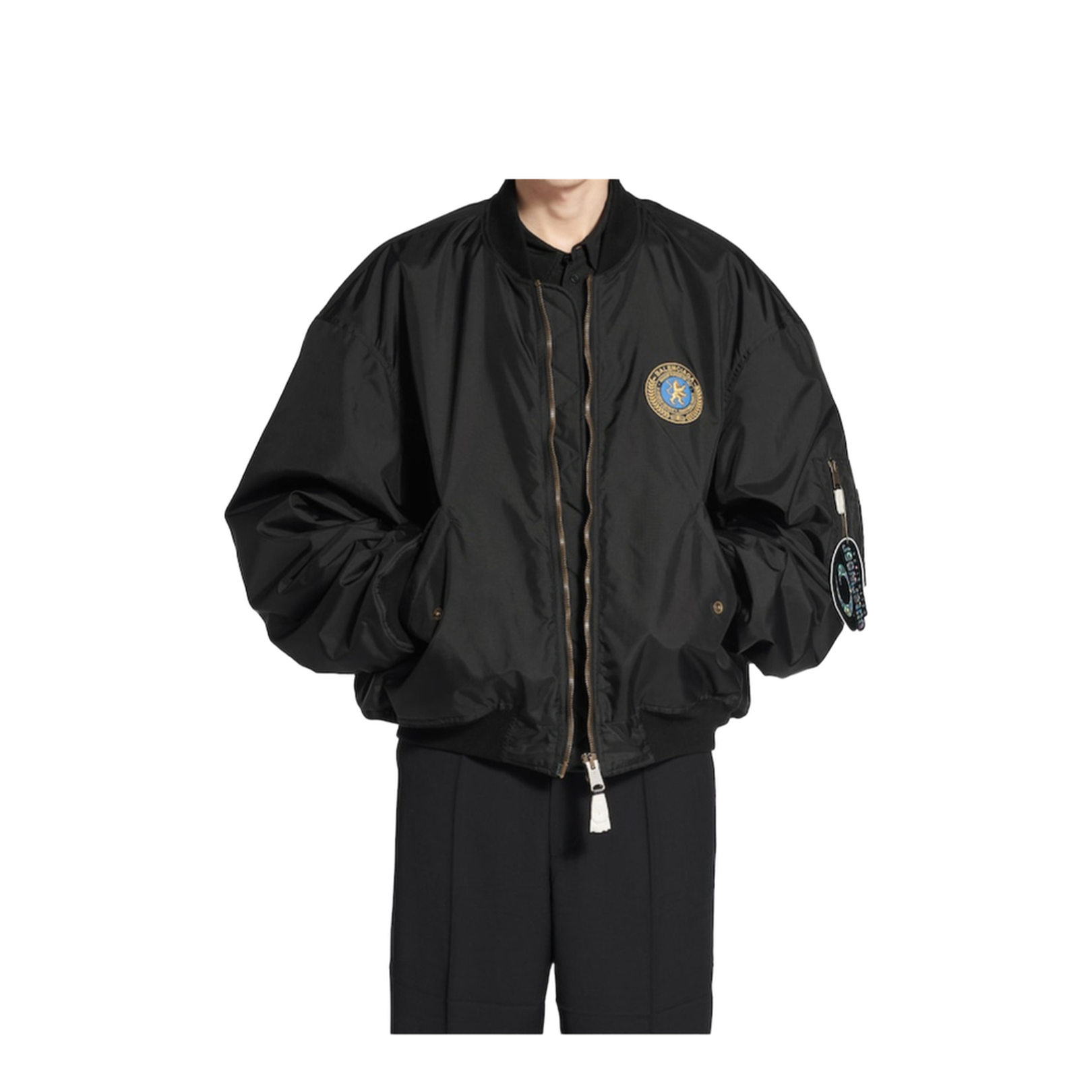 Bomber Jacket Large Fit in Black