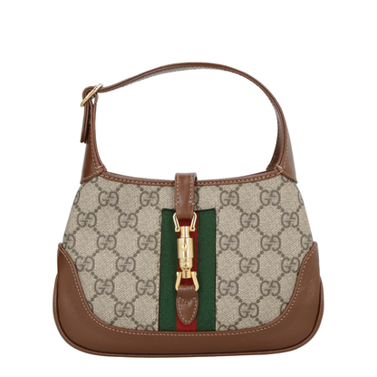 Ophidia Canvas Shoulder Bag - Brown