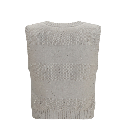 MAYFEYR - Brunello Cucinelli - Knit And Sequin Vest - MDV754810