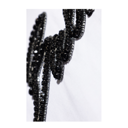 T-shirt with shimmering appliqués