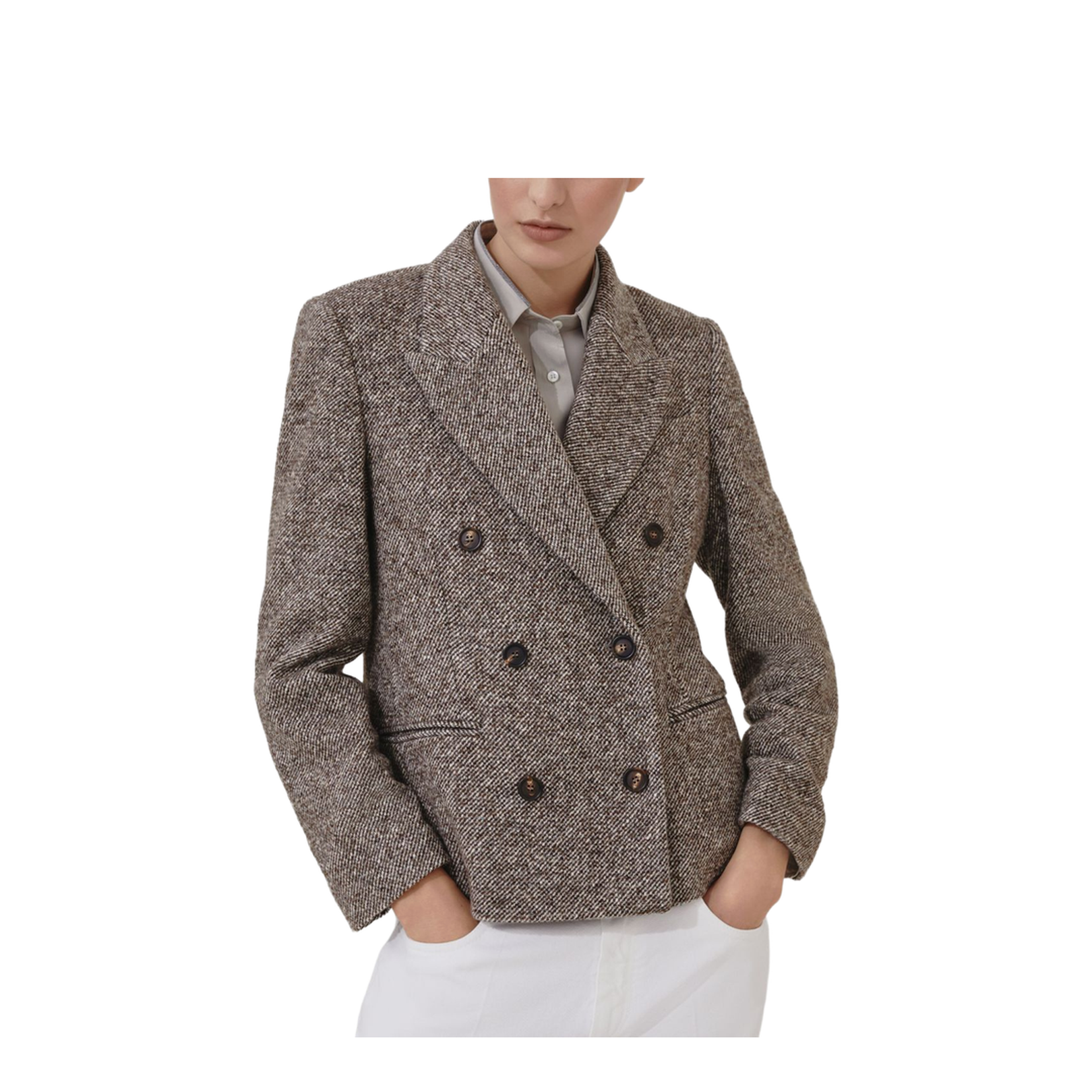 Double-breasted Silk Blend Blazer