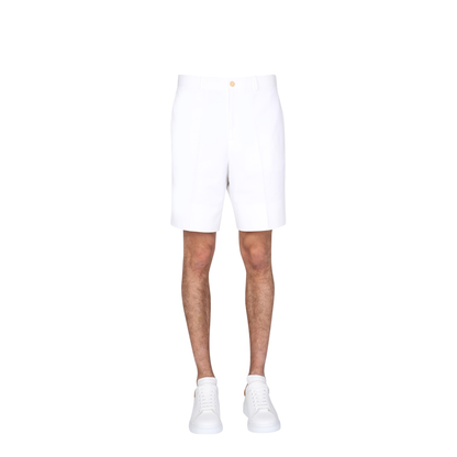 White Other Materials Shorts