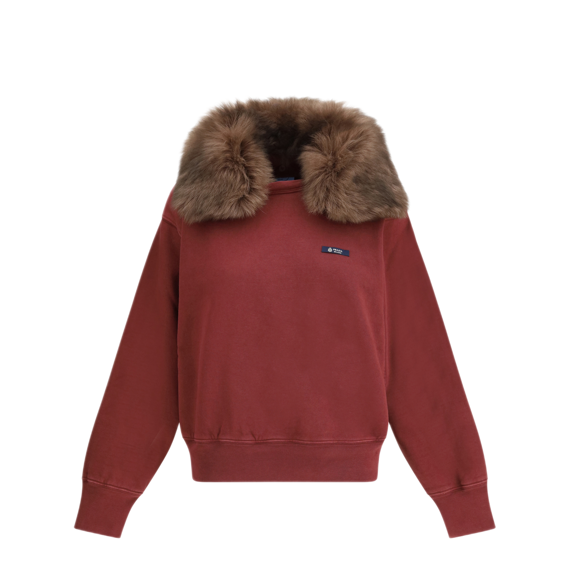 MAYFEYR - Prada - Sweatshirt With Shearling Collar - 134725SOOO18VWF0007