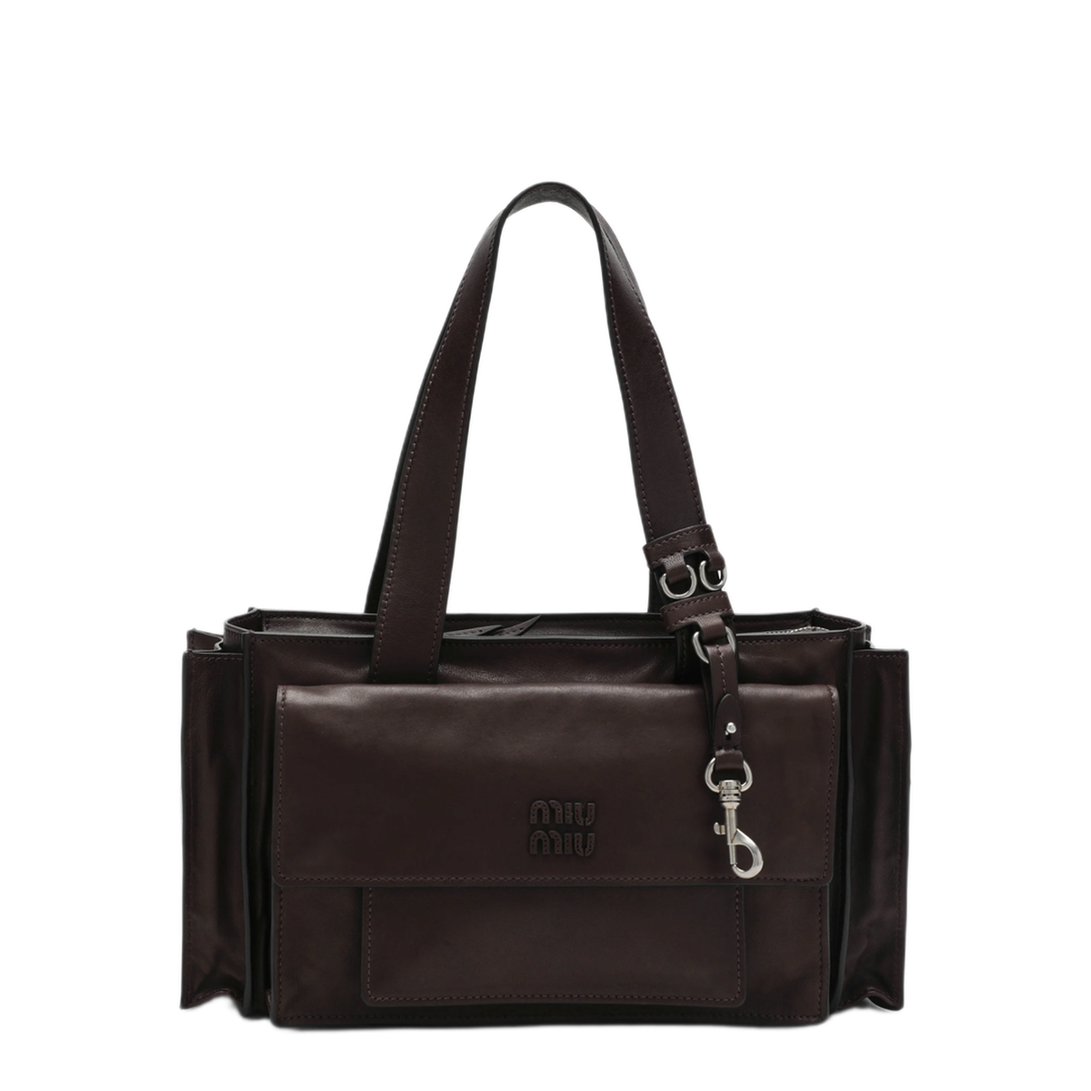 MAYFEYR - Miu Miu - Utilitaire Shopping Bag In Antique Effect Lambskin Burnt - 5BG335POO2G7QF0038