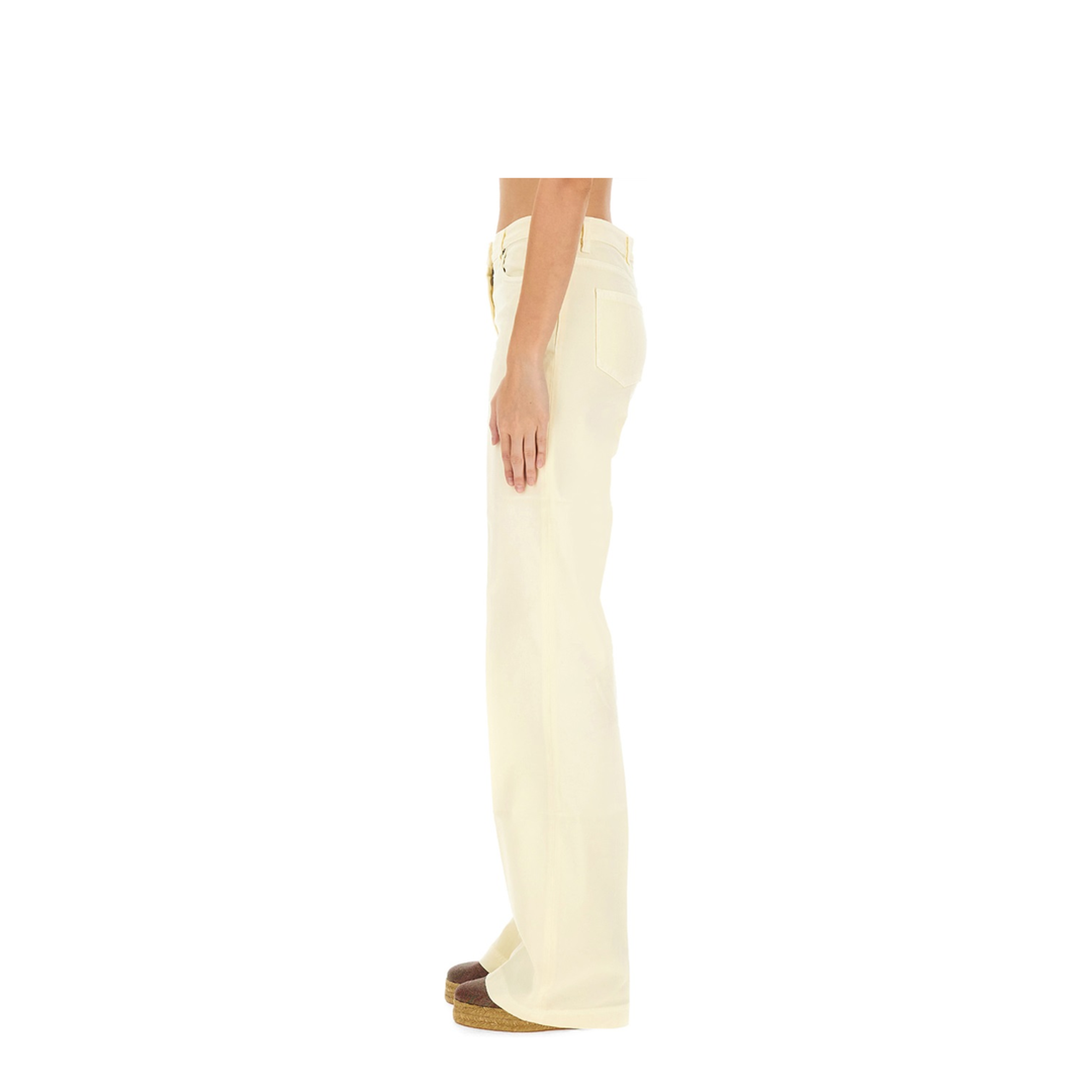 Embroidered-Detail Five-Pocket Design Jeans