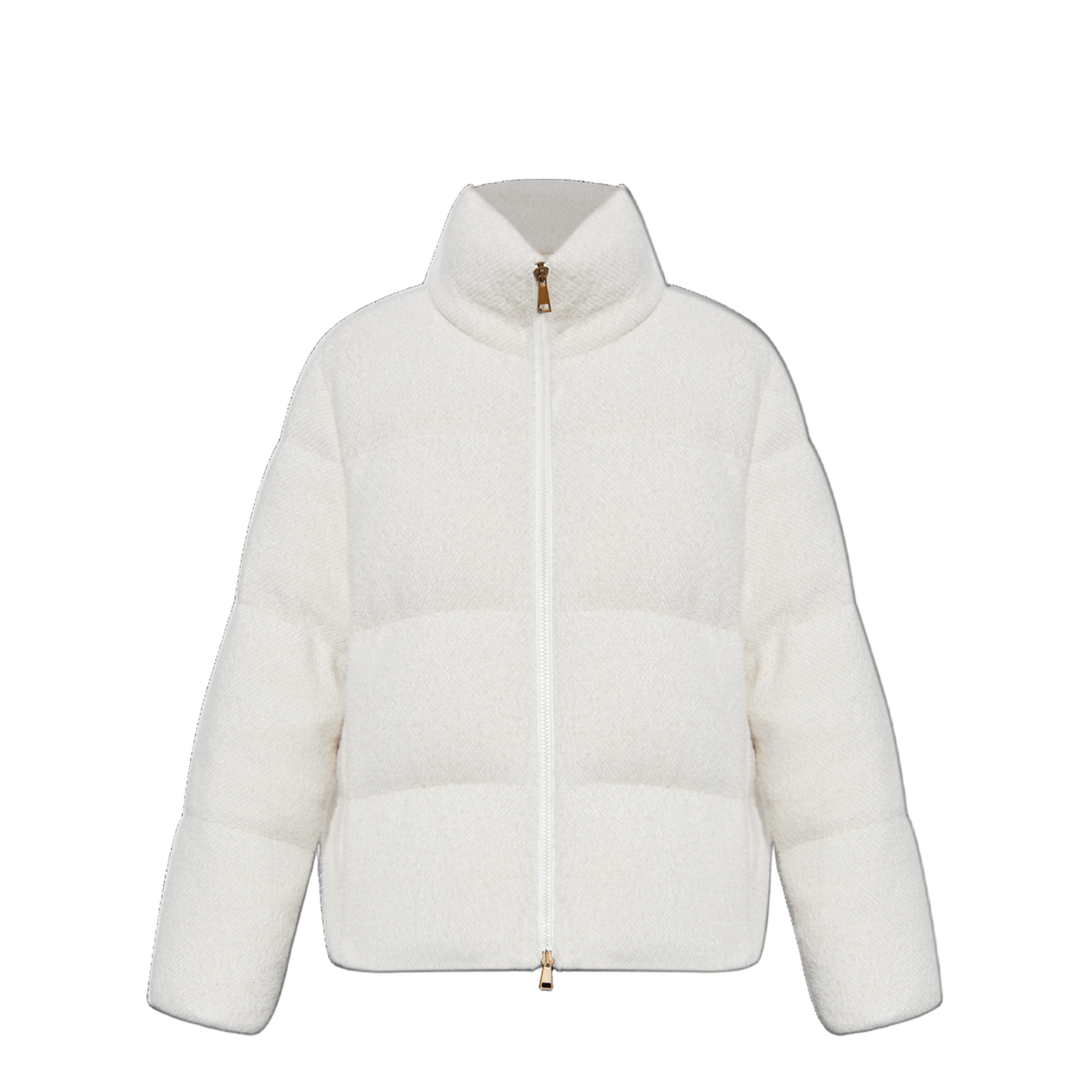 White Ivory Mornas Short Down Jacket