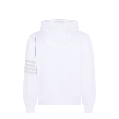 MAYFEYR - Thom Browne - Long Sleeve Hoodie Pullover With Overdyed 4 Bar In Solid Loopback - MJT556AJ0007100