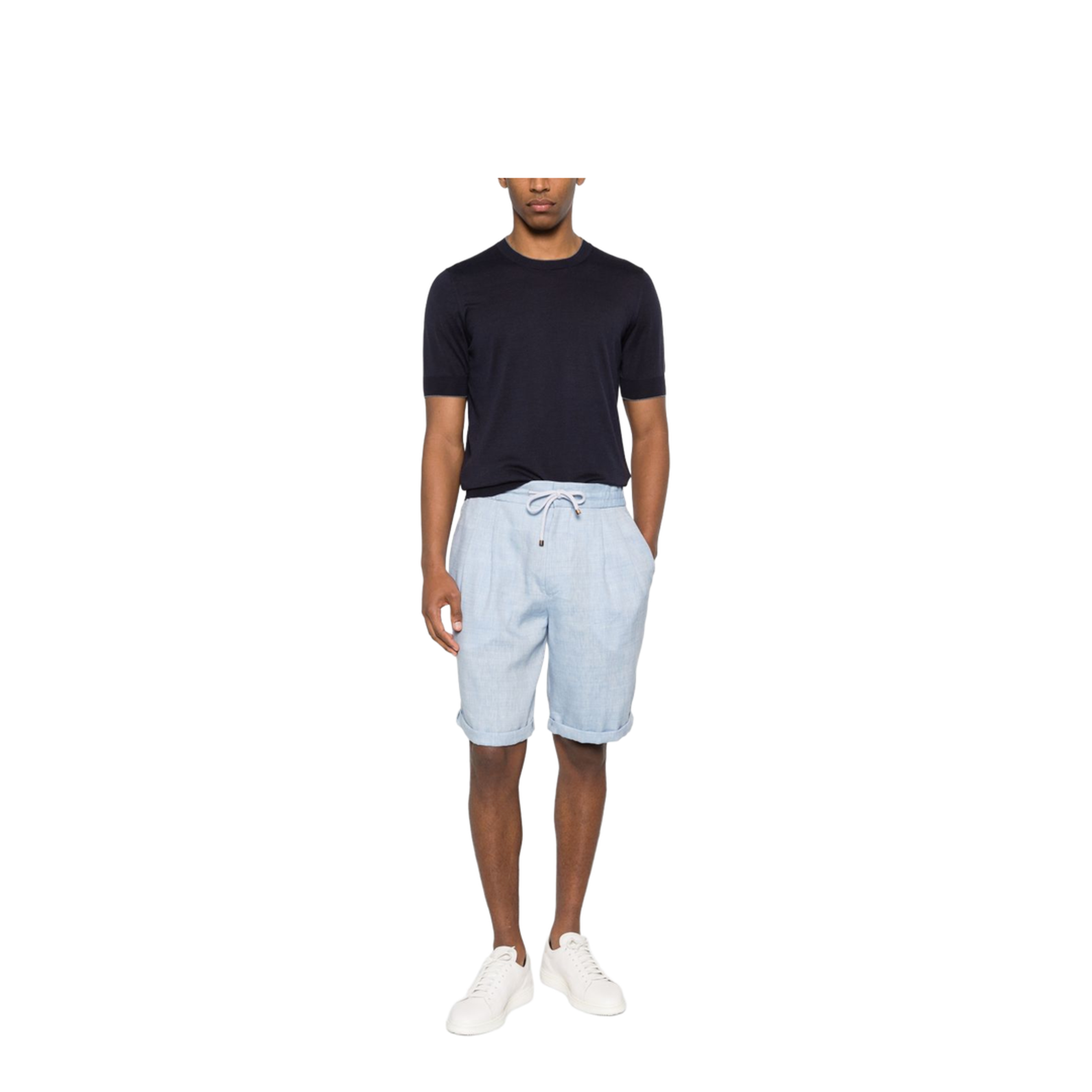 Knitted T-Shirt Blue