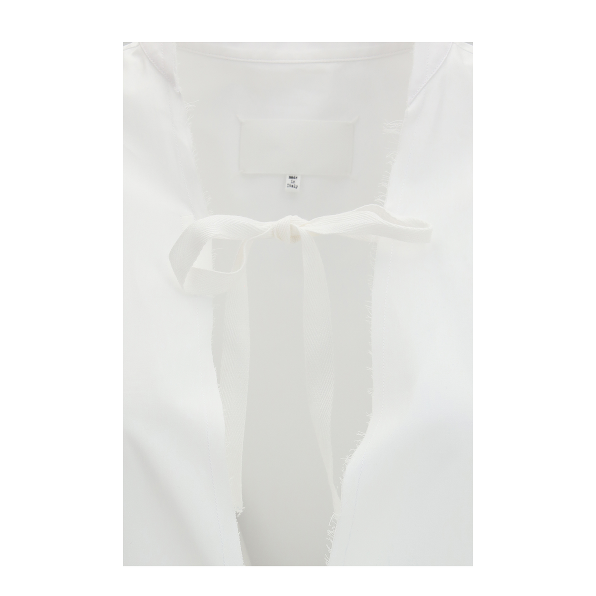 Raw Edge Cotton Mini Dress
