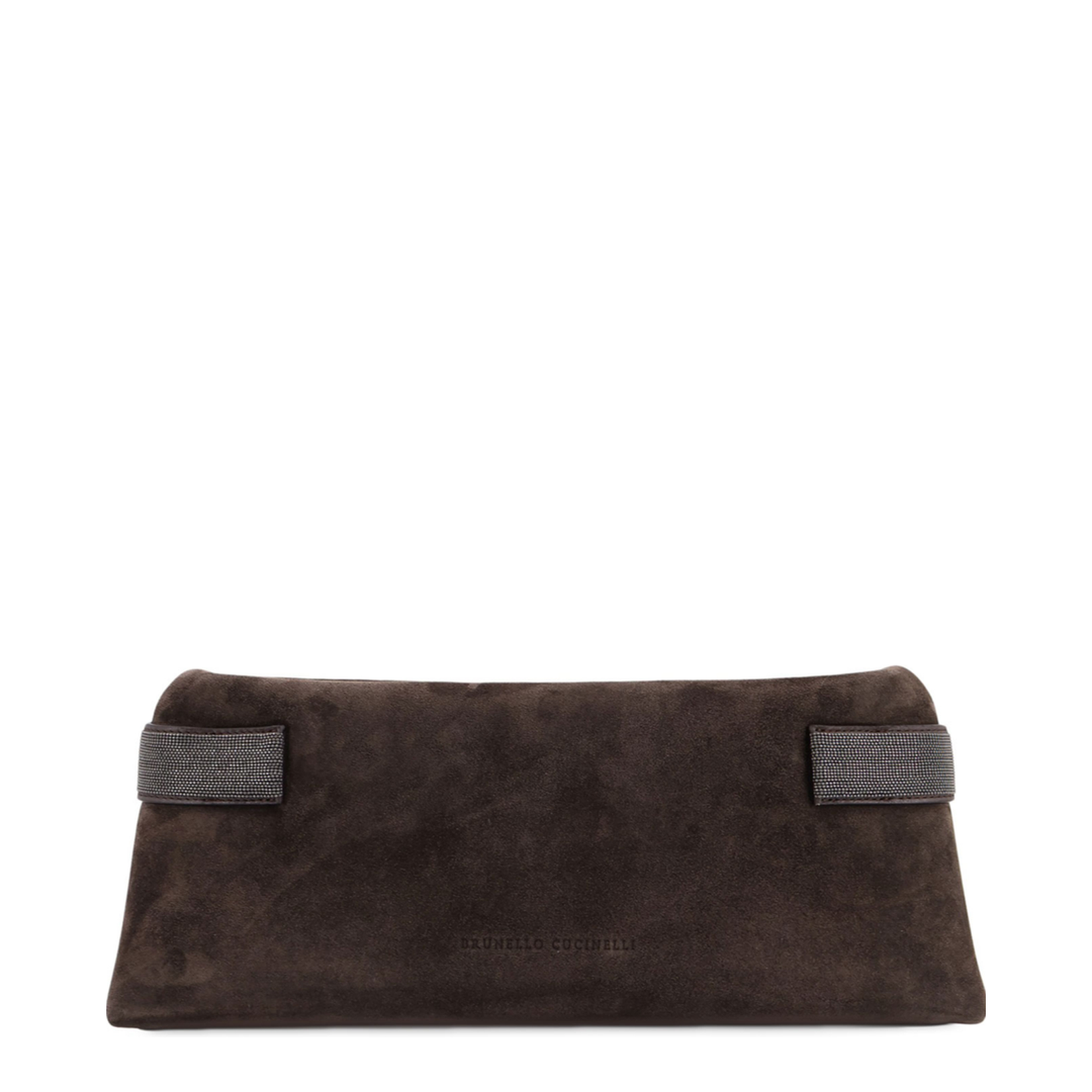Suede Pochette with Monili Detail