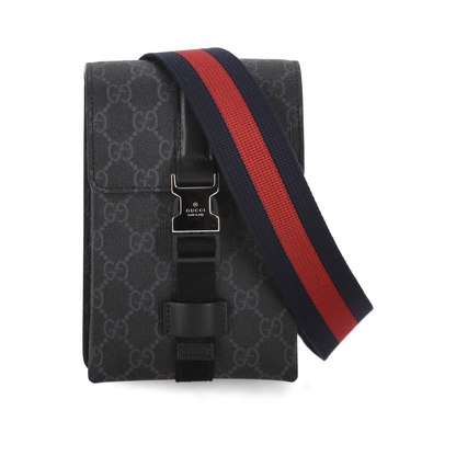GG Black Mini Canvas Bag - Gray
