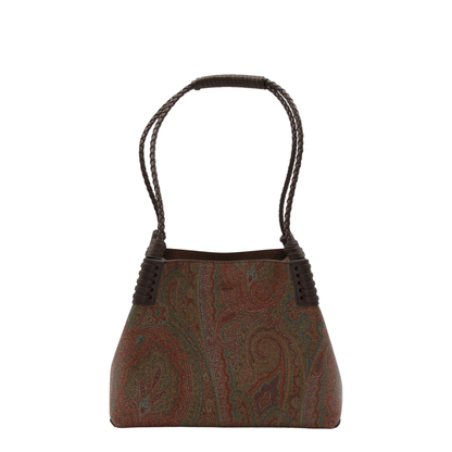 Libra Small Coated Paisley Tote Bag - Brown