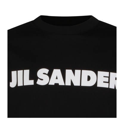 Men's Logo Letter Cotton T-Shirt Black