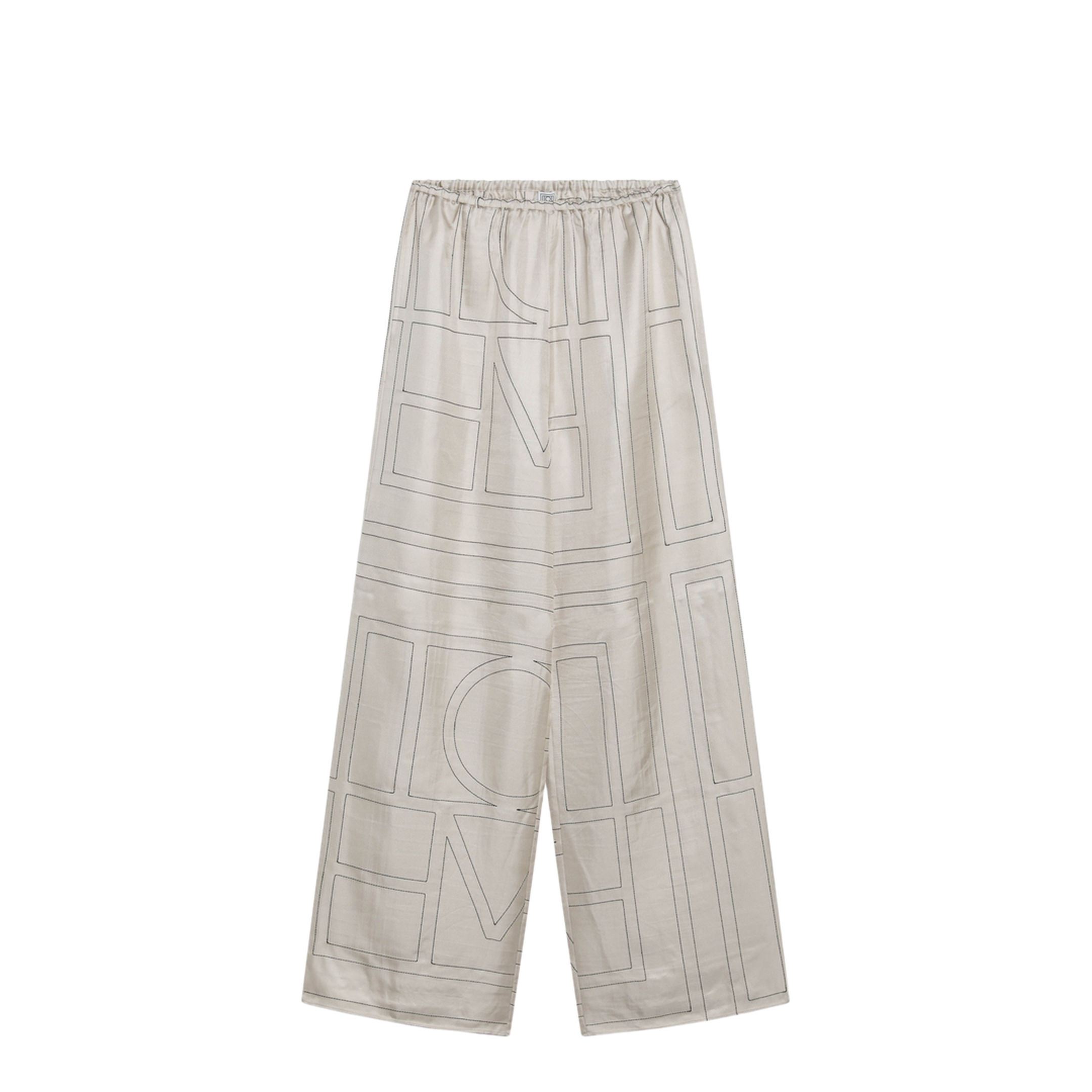 MAYFEYR - Toteme - Ivory Monogram Silk Pajama Trousers - 213-255707926