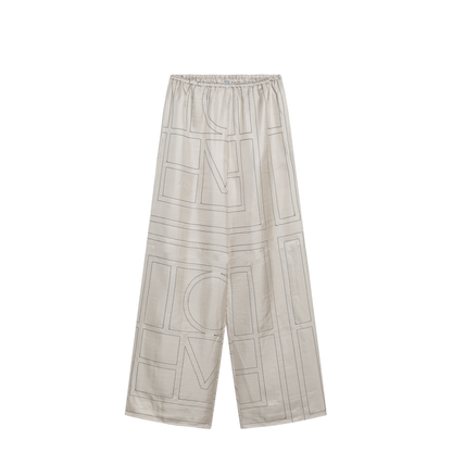 MAYFEYR - Toteme - Ivory Monogram Silk Pajama Trousers - 213-255707926