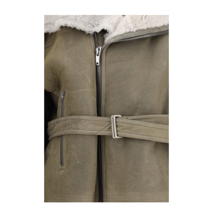 MAYFEYR - Rick Owens - Cropped Suede And Shearling Flight Jacket - RP02F5727LSHCTS