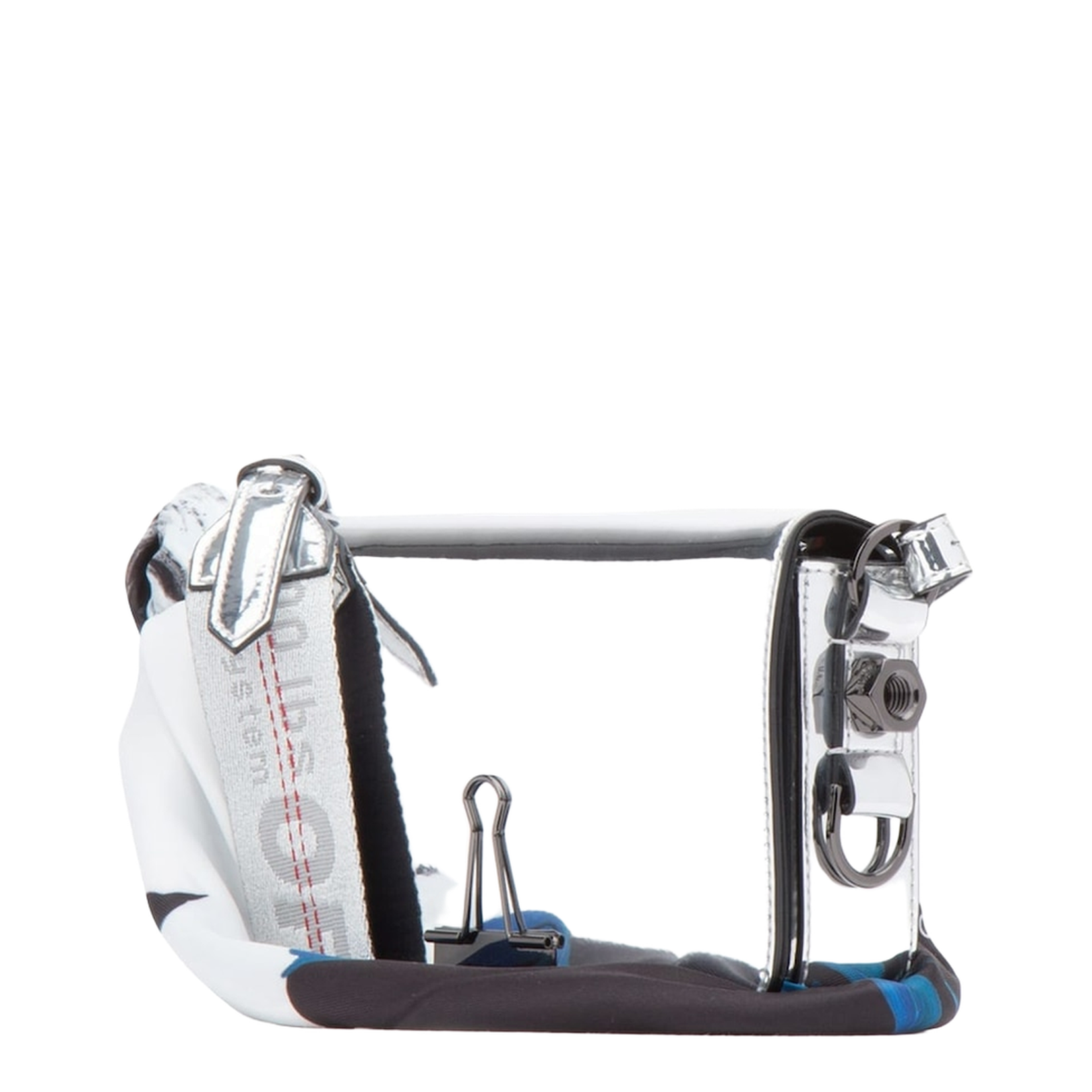 Silver Metal Mirror Mini Shoulder Bag