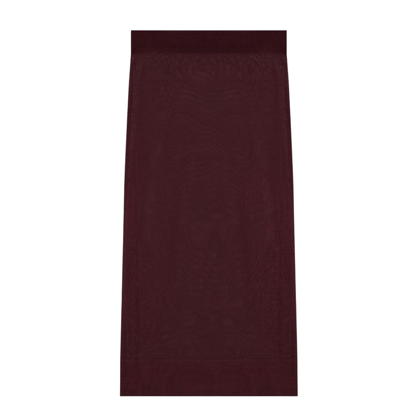 Burgundy Semi-Transparent Pencil Skirt
