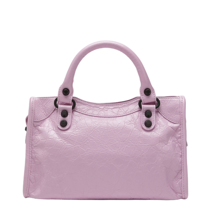Le City Mini Arena Lambskin Top-Handle Bag - Bubbly Pink