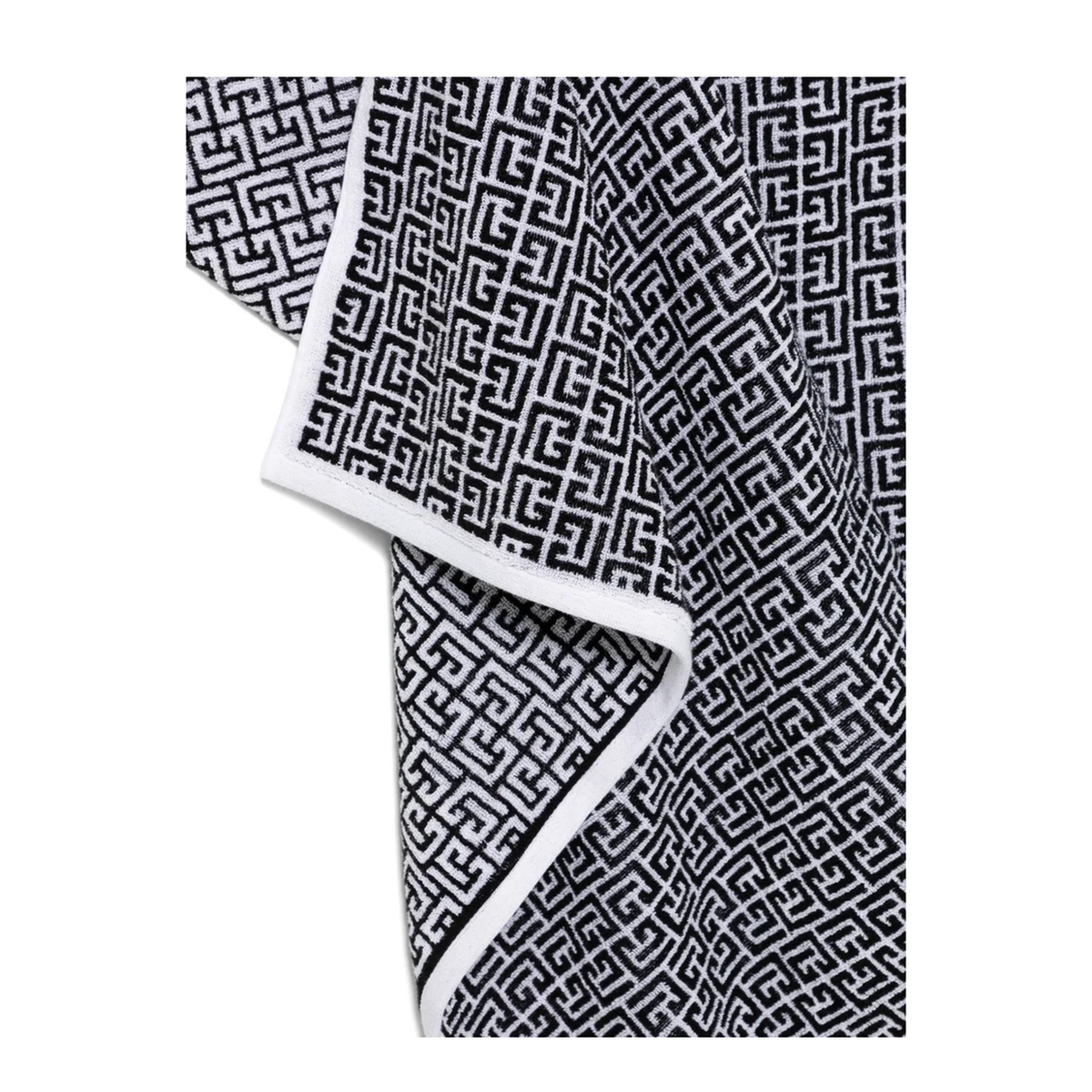 MAYFEYR - Balmain - Beach Towel With Pb Labyrinth Monogram - BYCP40Z2228100NE