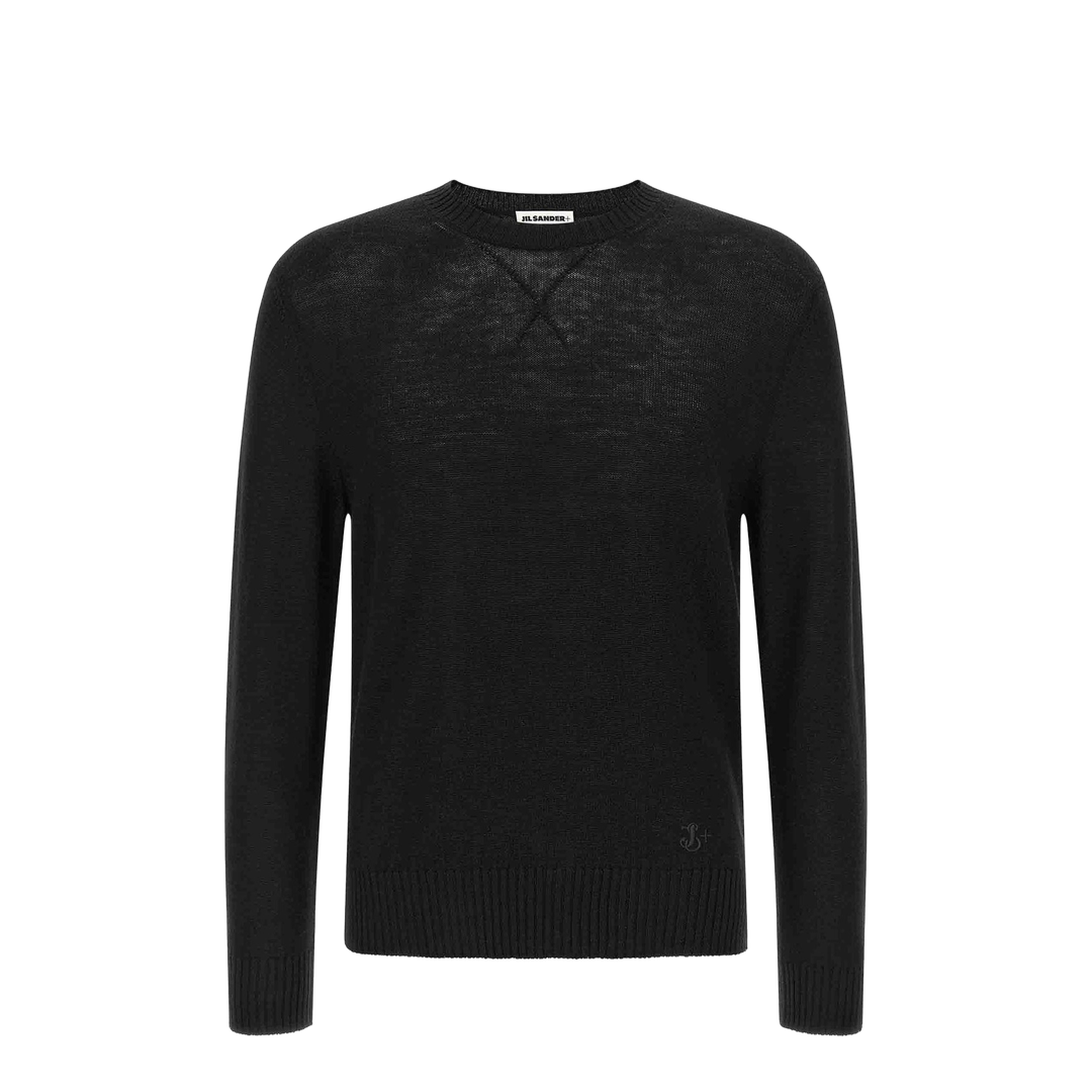 Logo Embroidery Sweater Black