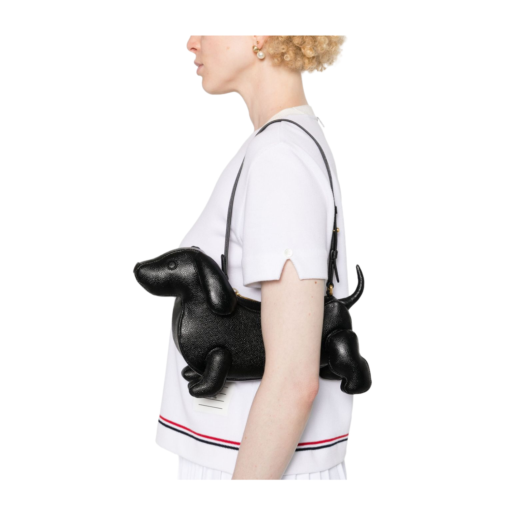 White Cotton Piqué Knit T-Shirt