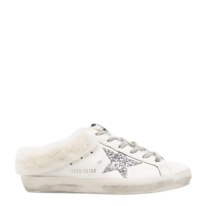 MAYFEYR - Golden Goose - Super Star Sabot Leather Upper Glitter Star Shearling Lining - GWF00110F00712610224