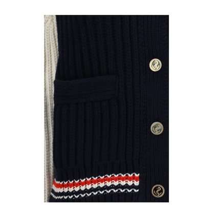 MAYFEYR - Thom Browne - Bicolor Cashmere Cardigan - FKC727AY2007979
