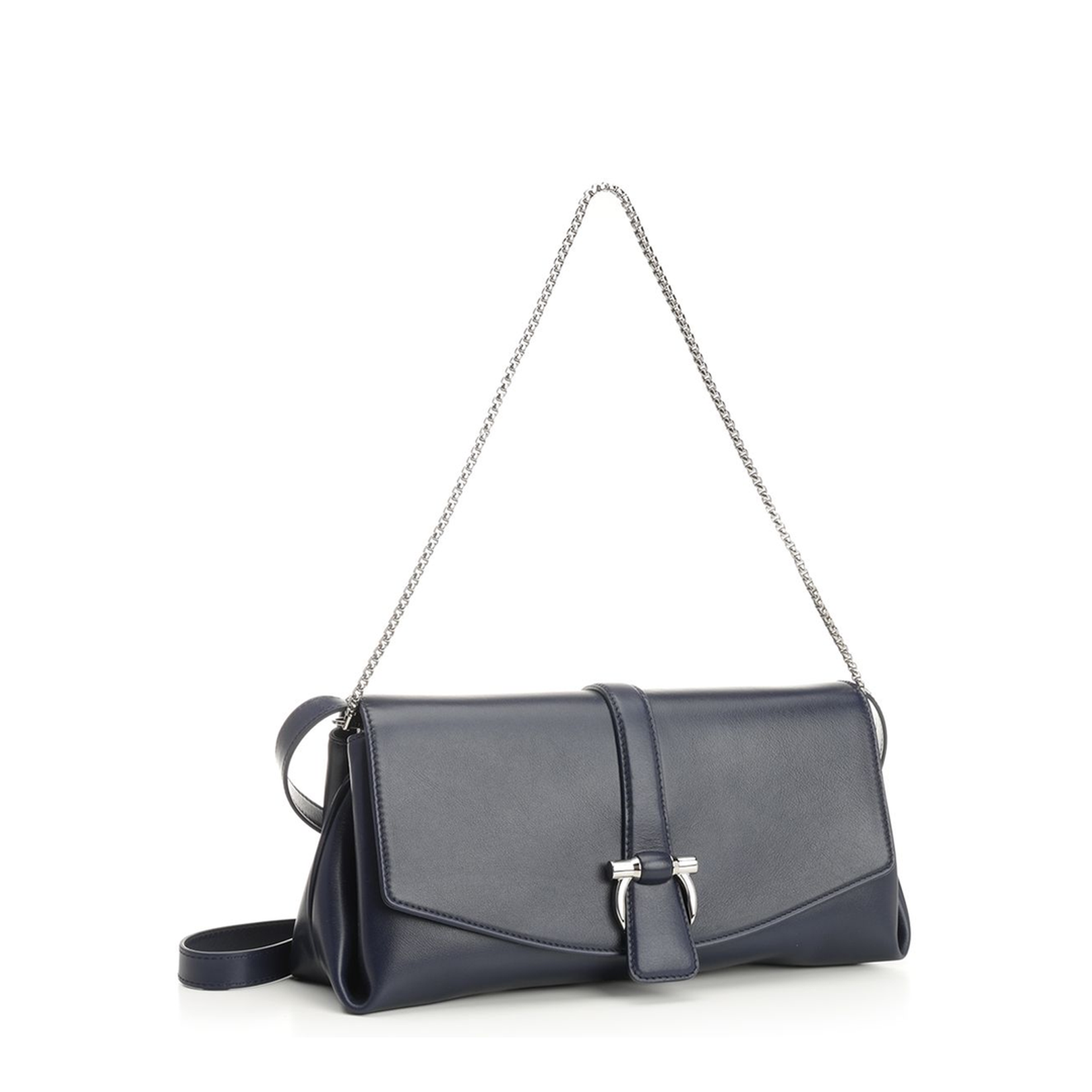 Shoulder Bag With Front Flap in Blue