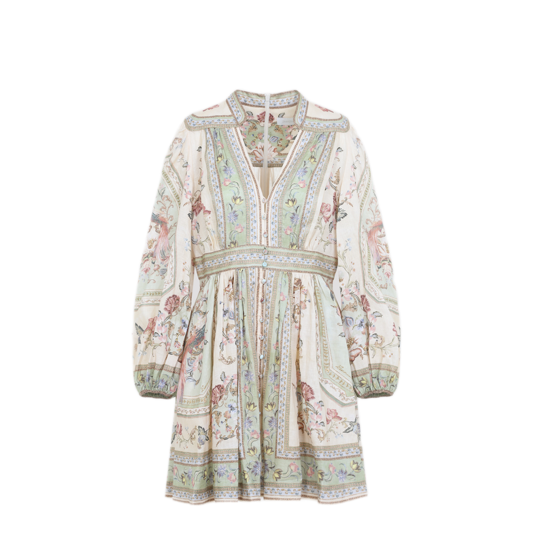 MAYFEYR - Zimmermann - Roselight Plunge Mini Dress - 0932DSS264SAGE