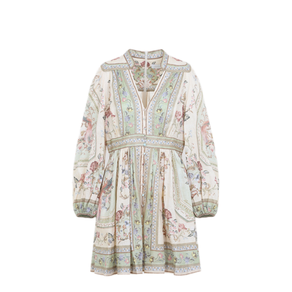 MAYFEYR - Zimmermann - Roselight Plunge Mini Dress - 0932DSS264SAGE