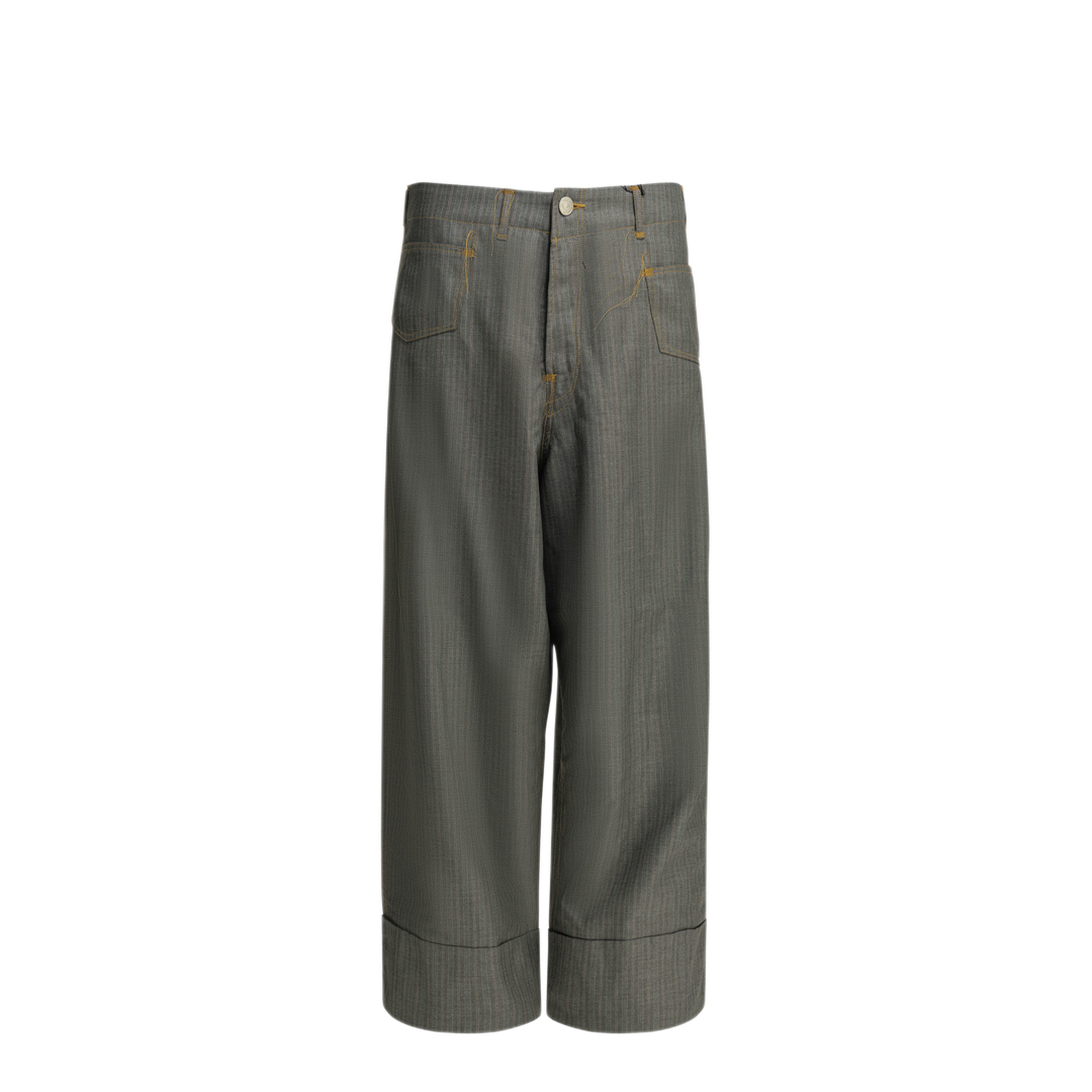 MAYFEYR -  - Casual Pinstripe Pants - WQP205S261GRYPNKWHT