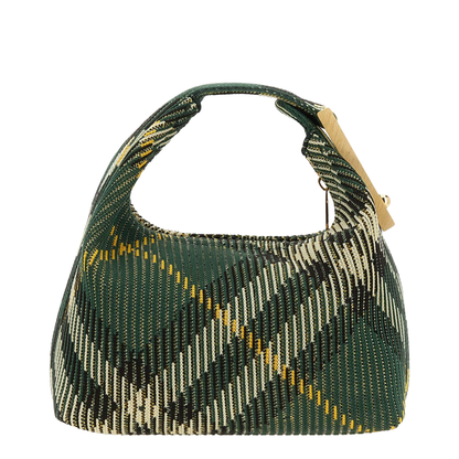 Embroidered Nylon Mini Peg Handbag