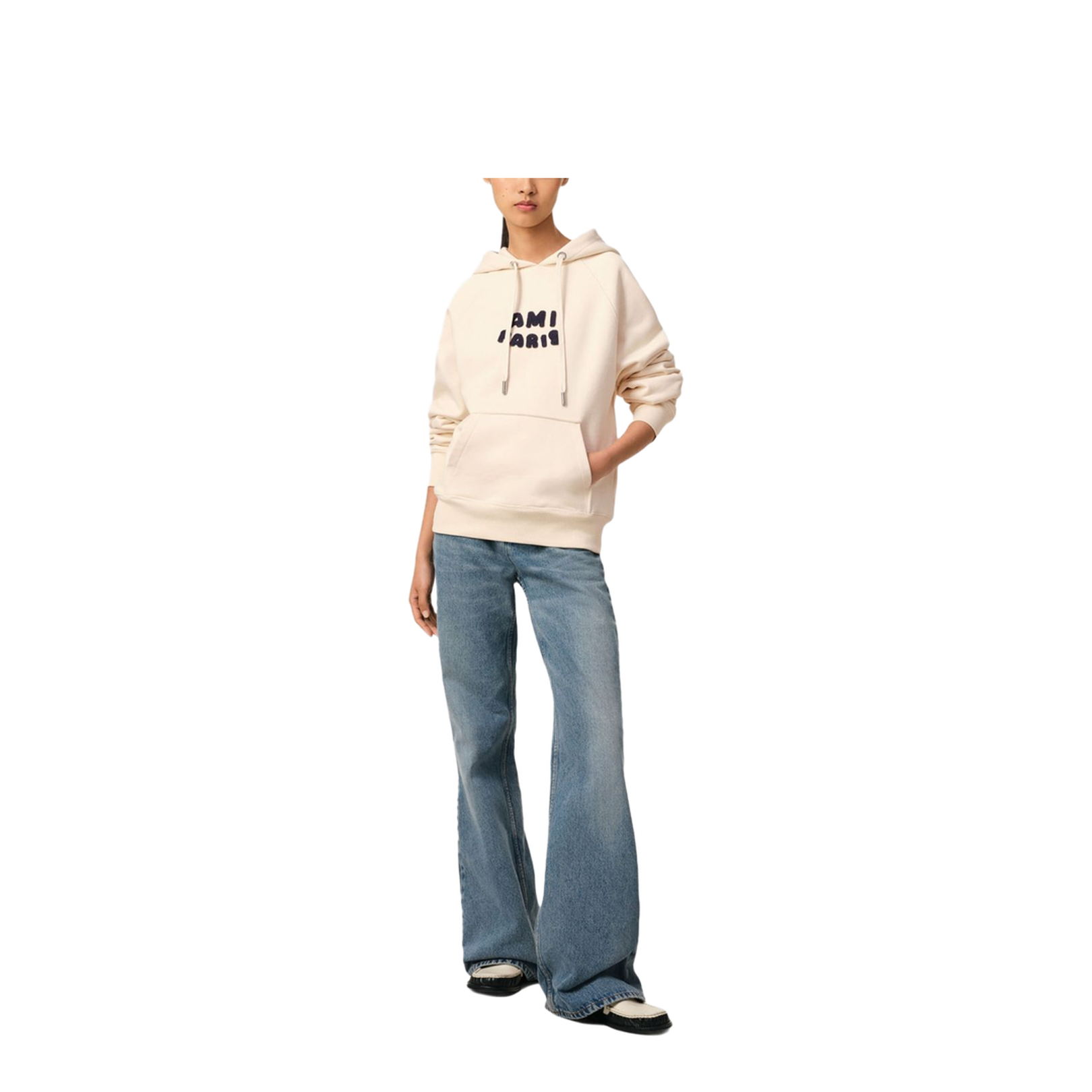Logo Hooded Sweatshirt In Beige