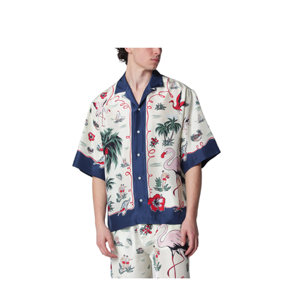 MAYFEYR - Dsquared2 - Aloha Souvenir Silk Bowling Shirt In Multicolor - S71DM0835D35476001S