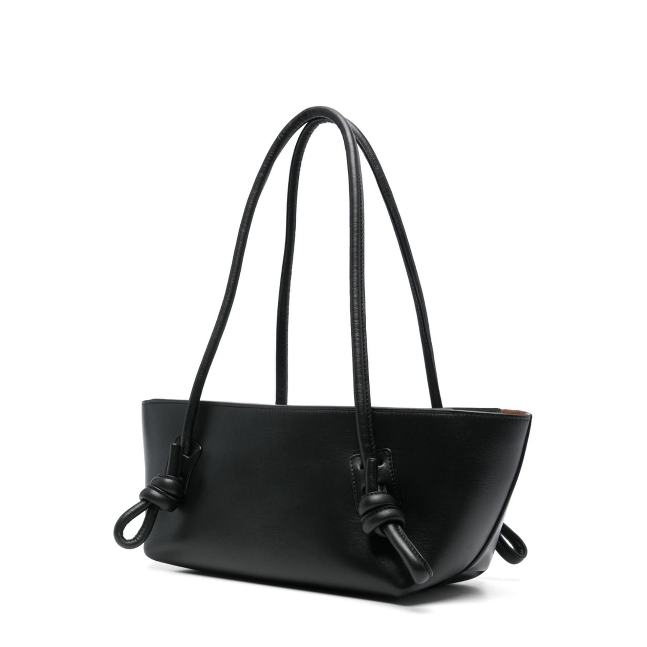 Fleca Cow Leather Shoulder Bag - Black