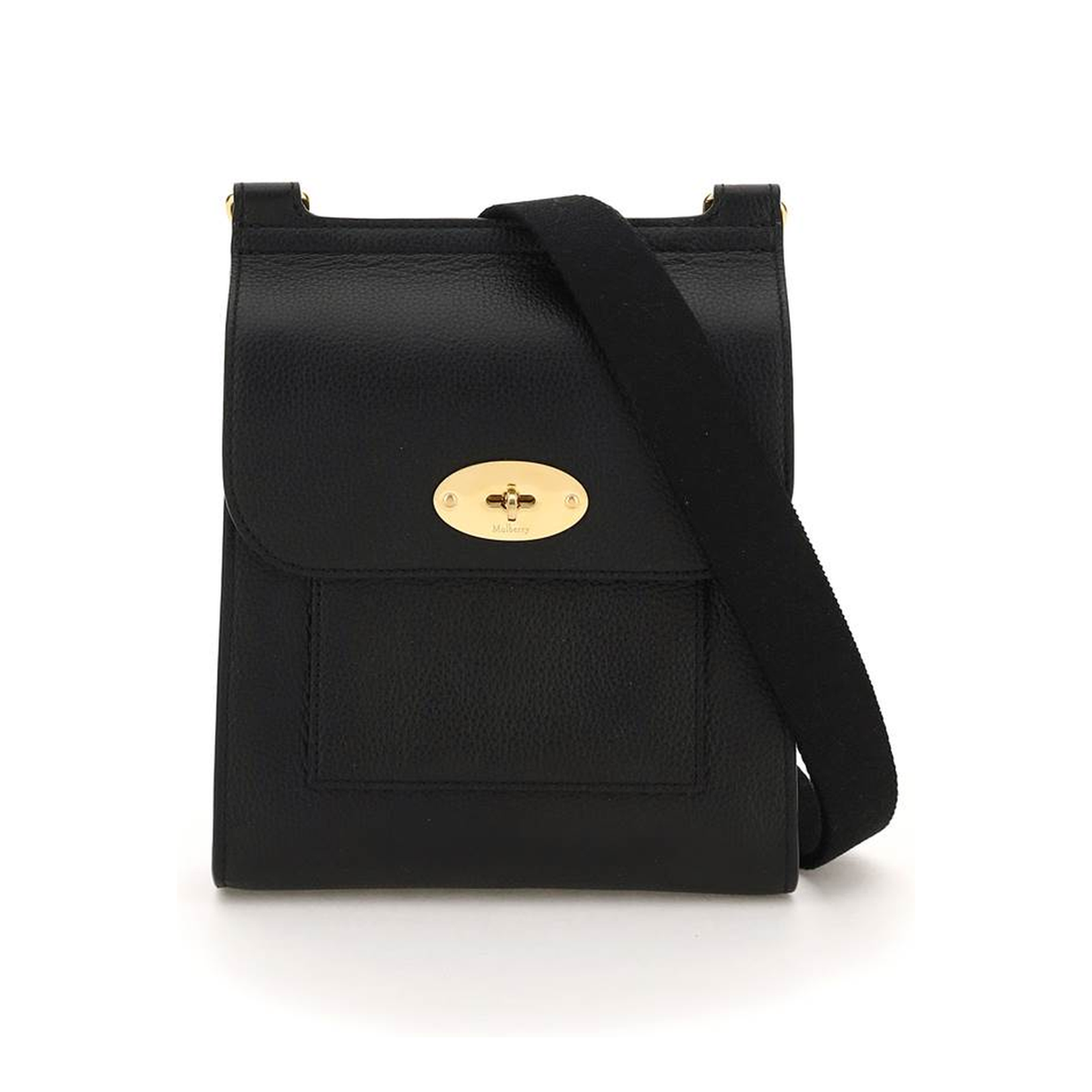 Small Grained-Leather Messenger Bag