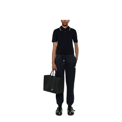 Navy Blue Elasticated Drawstring Waistband Pants