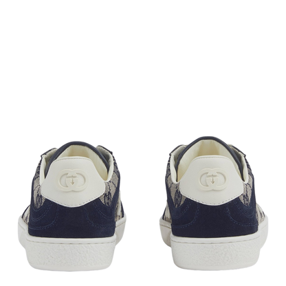 G74 Sneaker in Beige and Blue GG Canvas
