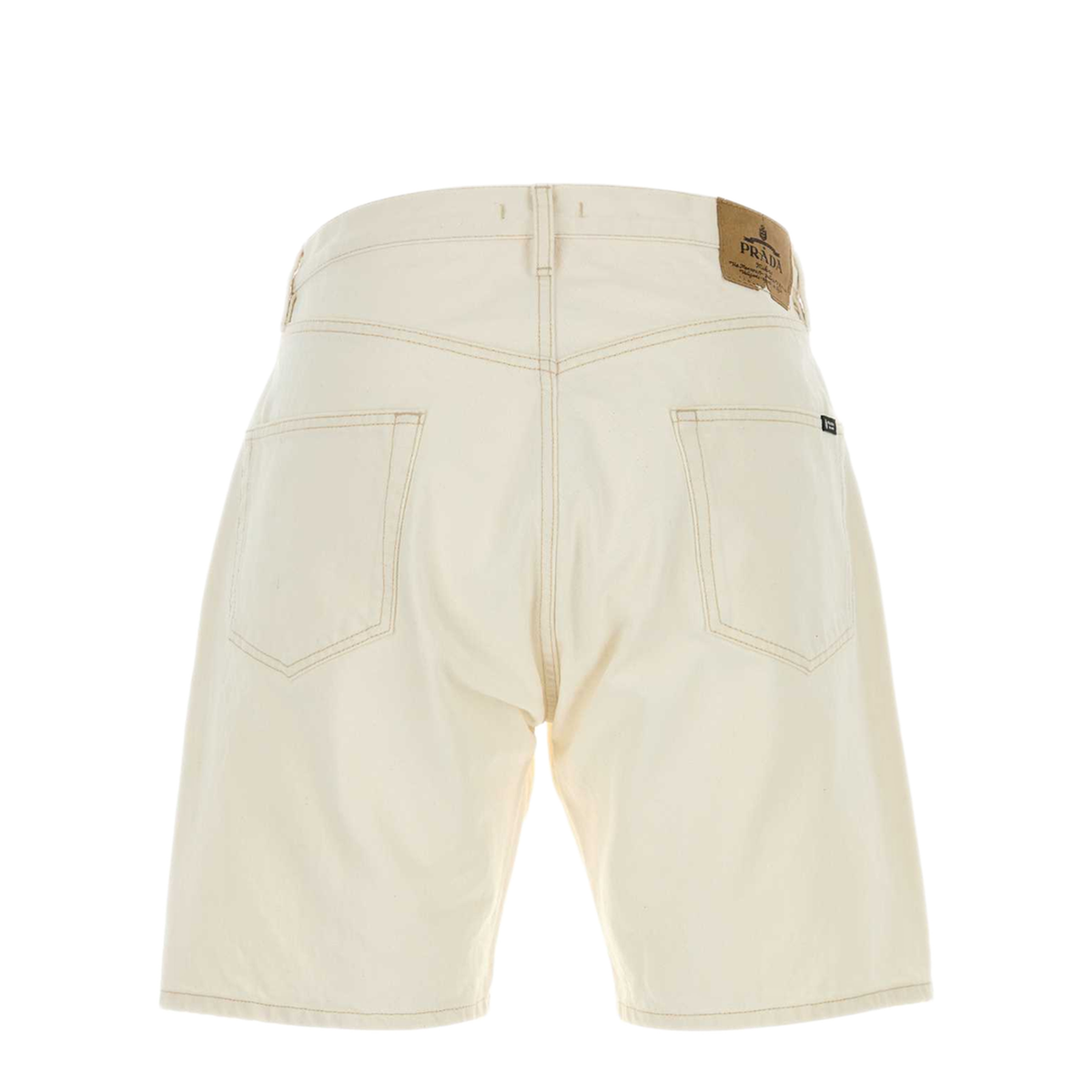 MAYFEYR - Prada - Ivory Denim Bermuda Shorts - GEP459SOOO1954F01CD