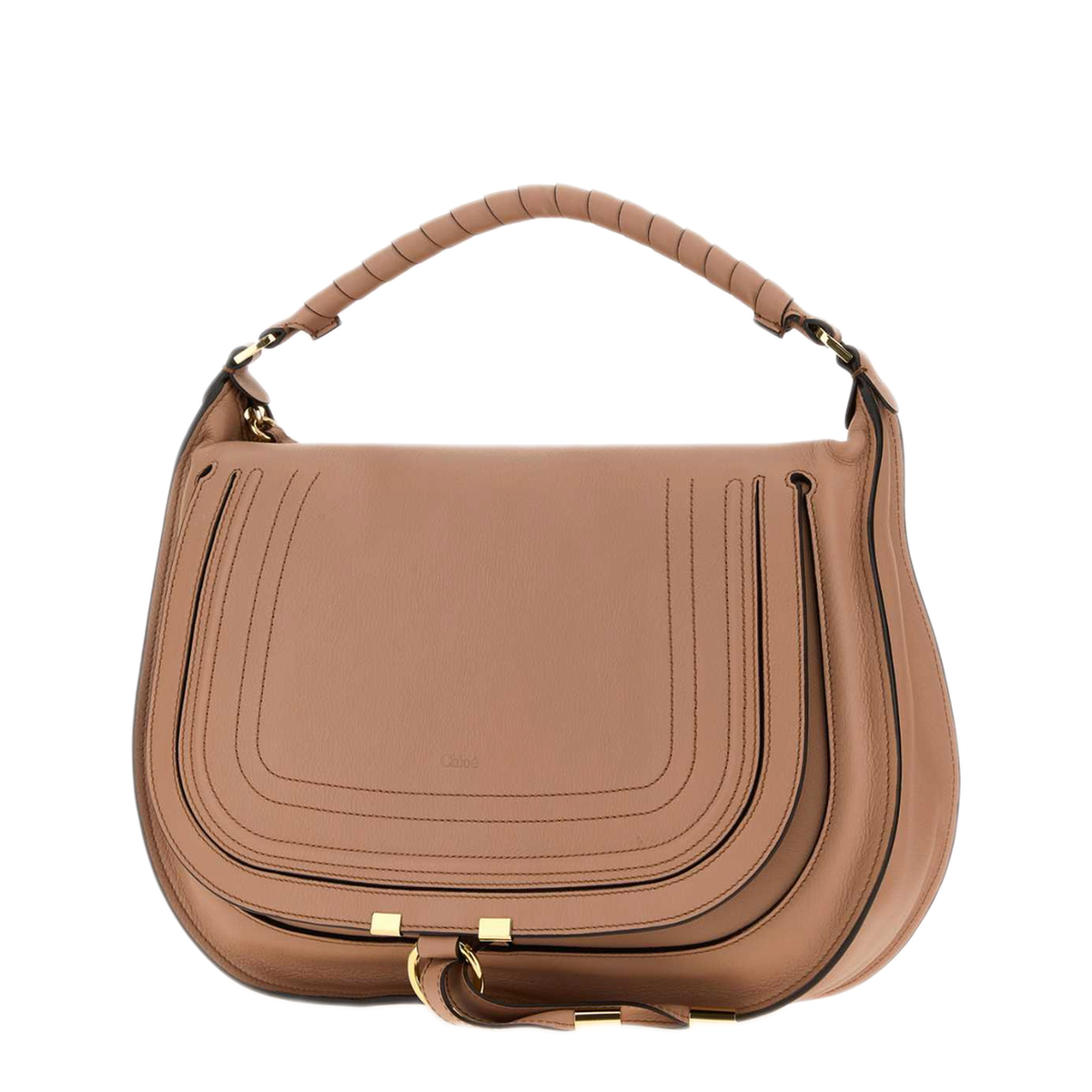 MAYFEYR - Chloè - Marcie Antiqued Pink Leather Shoulder Bag - CH26SS881R3526T