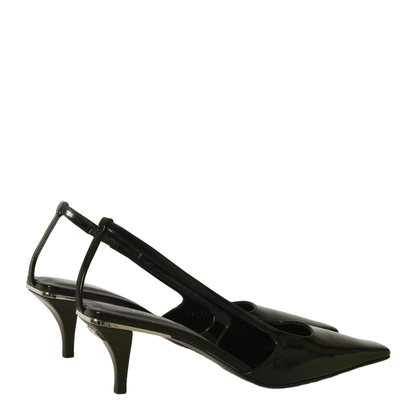 Crystal Logo Slingback Pumps