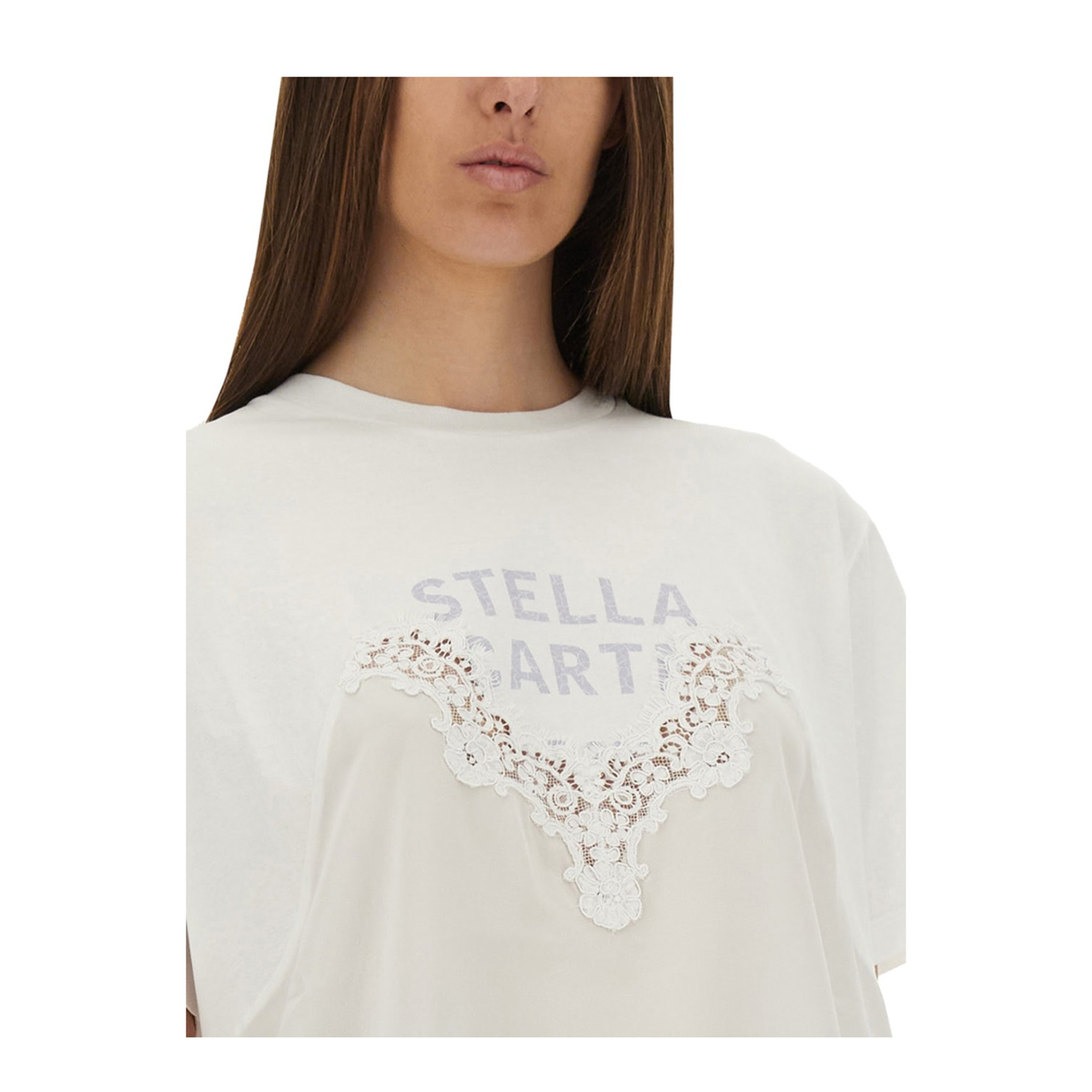 T-Shirt with Lace Insert