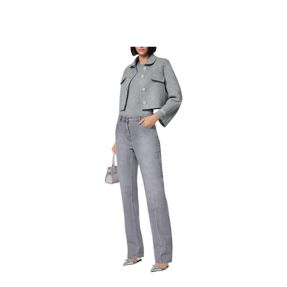 Melange Grey Wool Blend Sweater
