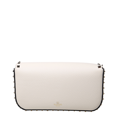 Sand Leather Rockstud Shoulder Bag