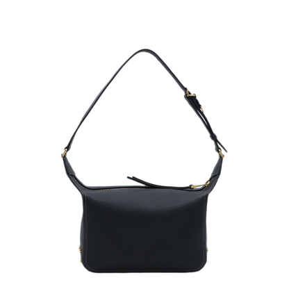 Mini Calf Leather Shoulder Bag - Black