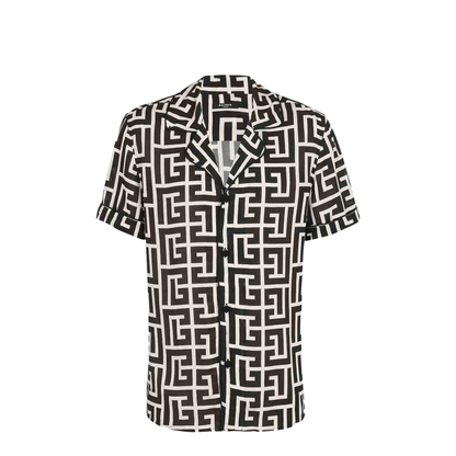 Monogram Print Pajama Shirt