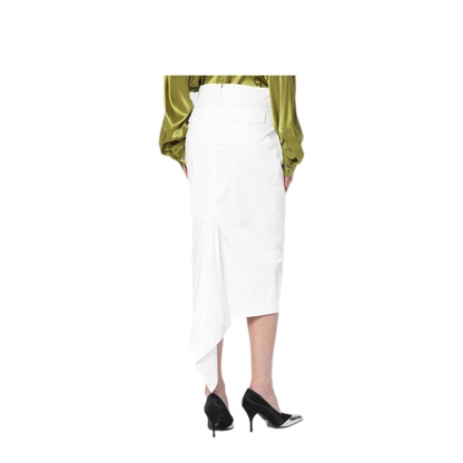 MAYFEYR - The Latest - White Cotton Midi Skirt - TLW09001T0194ABTPT0001