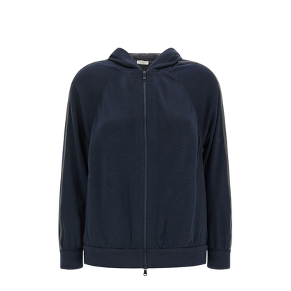 Cotton Blend Zip Hoodie